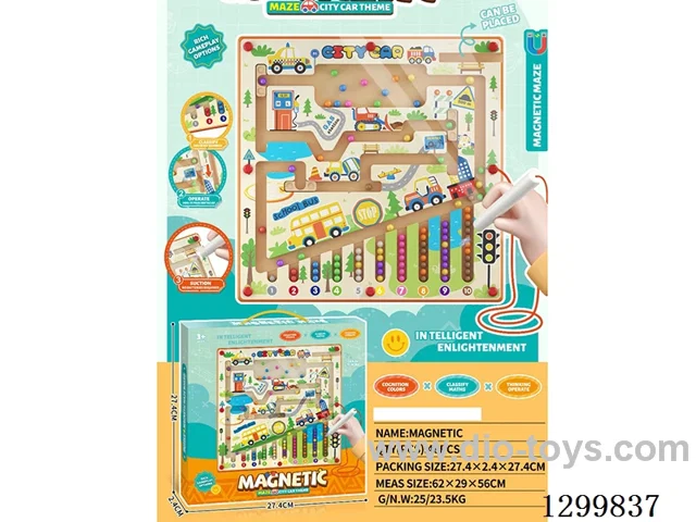 Magnetic Maze Drawing Board (Transportation Theme)