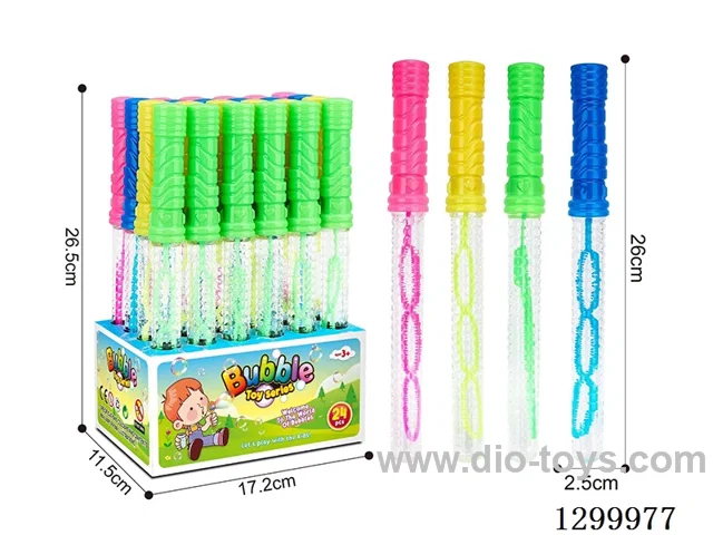Spiral-Handle Bubble Wands 24PCS(26 cm, 4-Colors)