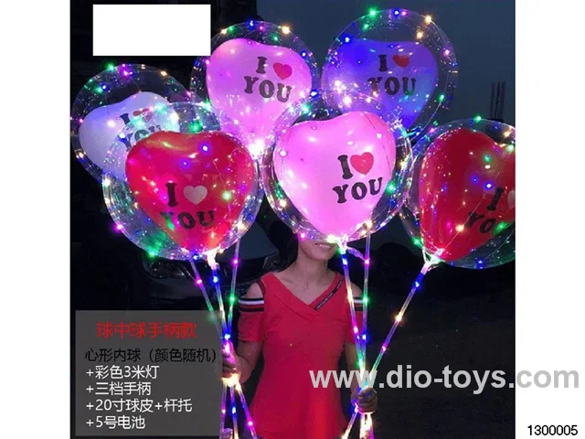 Luminous bubble ball with transparent LED light strings