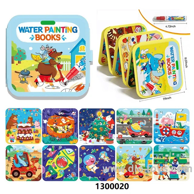 Magic Water Book Reveal Coloring Books  in color box