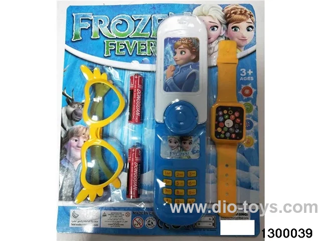 Ice Princess Flip Phone Case with Battery, Glasses, and Watch