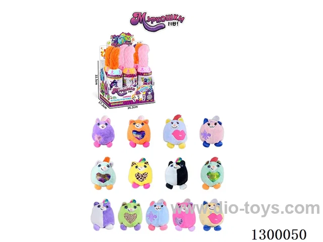 Russian-Language Straight-Tube Plush Toys—Cats (6PCS)