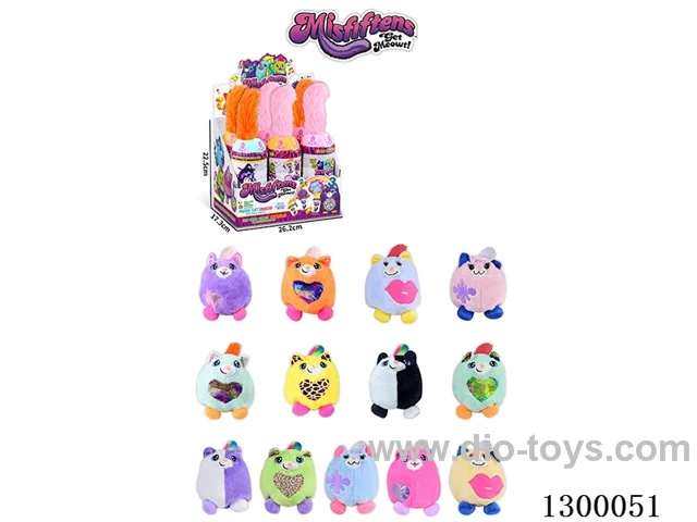 English-Language Straight-Tube Plush Toys—Cats (6PCS)
