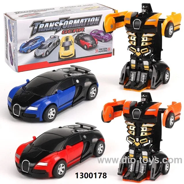 Transformed Friction Car Deformation Robot Car Toy in color box