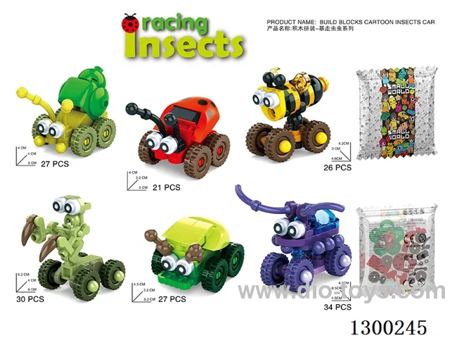 Rampaging Insect Cars - 6 mixed (200 packs of each of the 6 varieties per box)