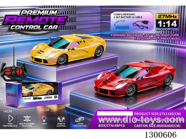 1:14 4ch RC Car Ferrari LaFerrari, Red, Yellow (battery included)