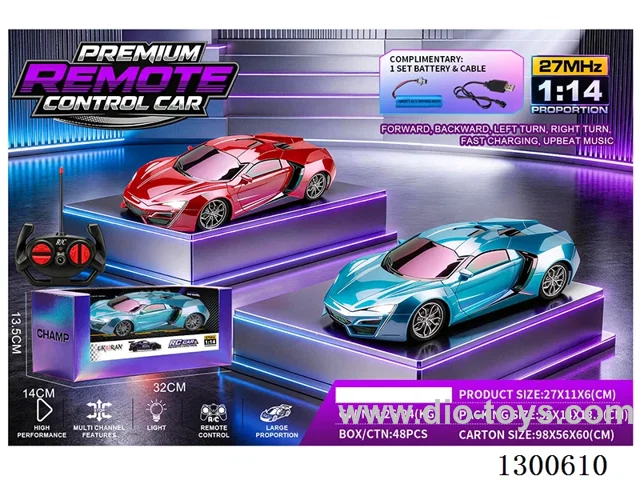 1:14 4ch RC Car Lyken UV-Coated, Green, Red (battery included)