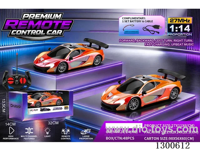 1:14 4ch RC Car McLaren, Orange, Red (battery included)