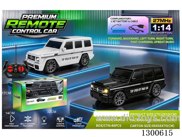 1:14 4ch RC Car Mercedes-Benz G-Class (Black, White) – Battery Included
