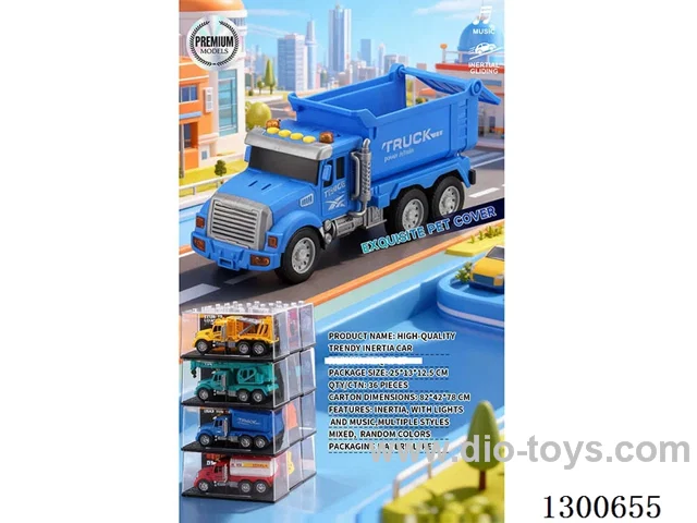 1:24 Construction Vehicle Fire Truck (Inertia Car) W L/M/Openable Door, Battery Included