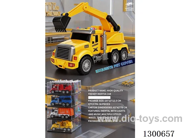 1:24 Construction Vehicle Excavator (inertia car) W L/M/openable door, battery included