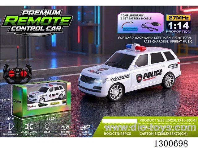 1:14 4ch RC Car Land Rover Police Car (battery included)