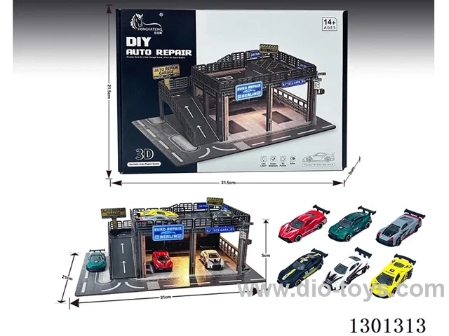 Wooden Two-Story Car Repair Shop