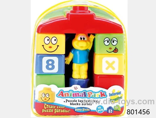 building block in PVC packsack 16PCS