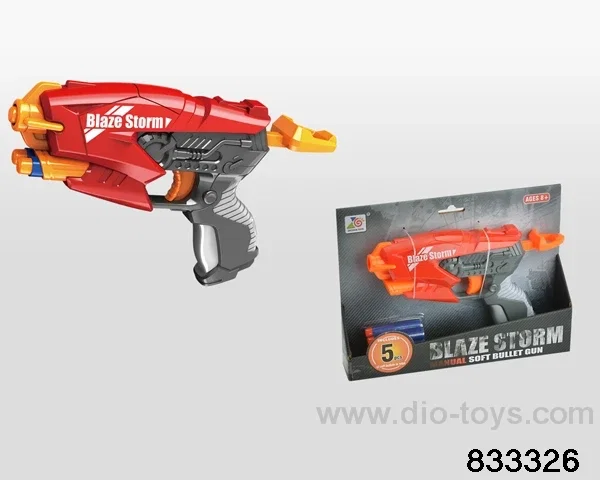 Soft bullet gun in display box