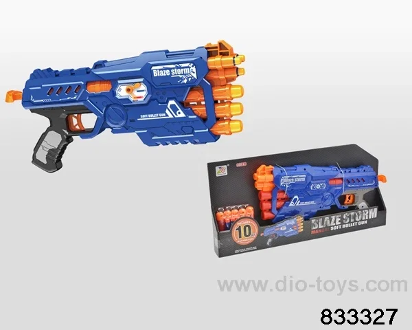 Soft bullet gun in display box