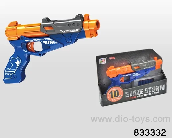 Soft bullet gun in display box