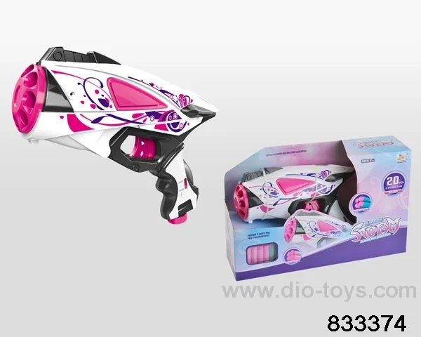 Soft bullet gun in display box