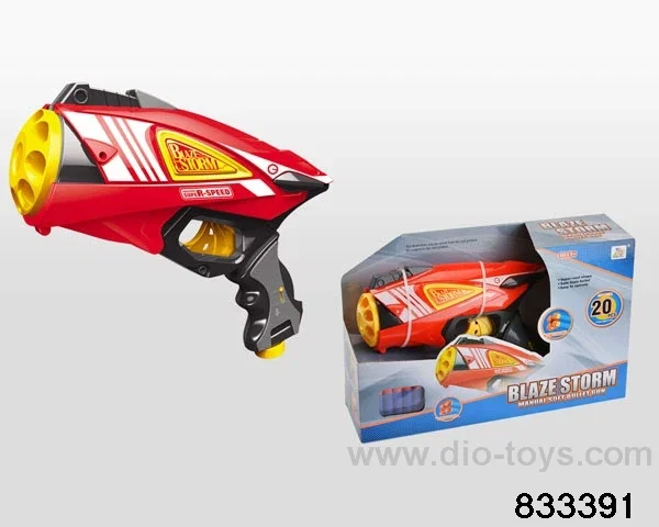 Soft bullet gun in display box