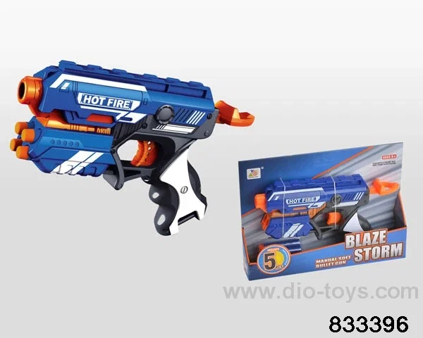 Soft bullet gun in display box