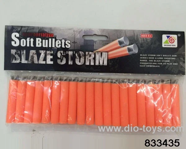 7.2cm bullet in 20pcs PP bag with header