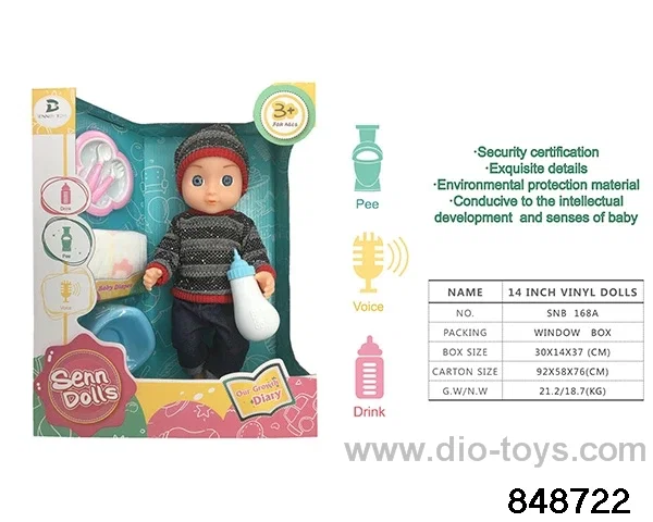 14 inch doll with ic in window box