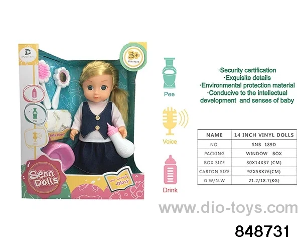 14 inch doll with ic in window box