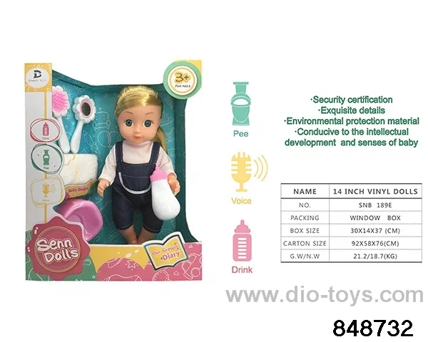 14 inch doll with ic in window box