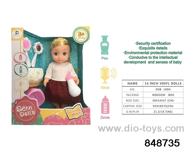 14 inch doll with ic in window box