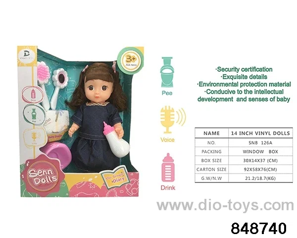 14 inch doll with ic in window box