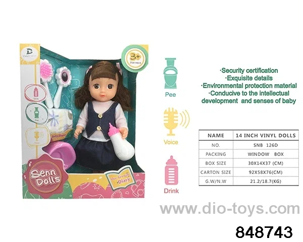 14 inch doll with ic in window box