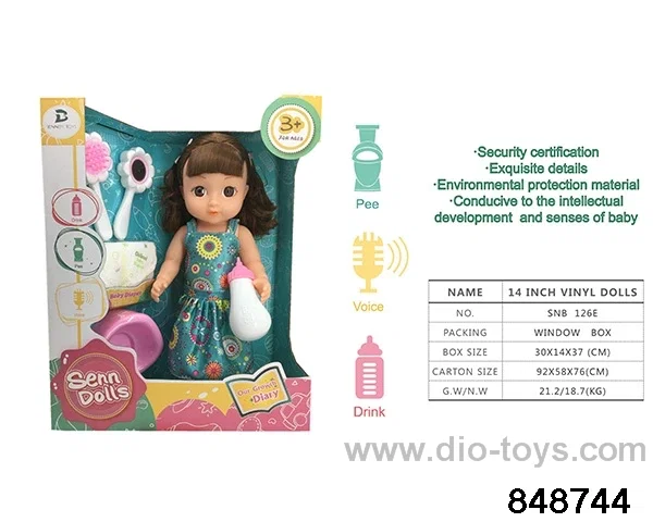 14 inch doll with ic in window box