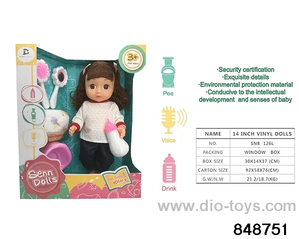 14 inch doll with ic in window box