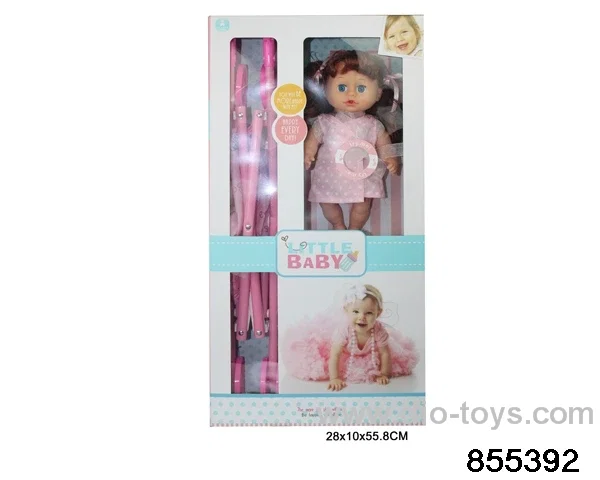Doll + stroller with ic included battery