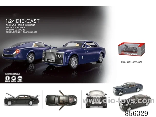 1:24 pull back alloy car W L/M in window box