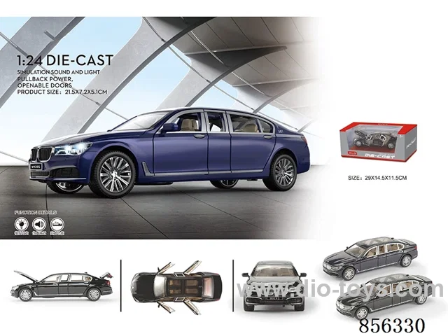 1:24 pull back alloy car W L/M in window box