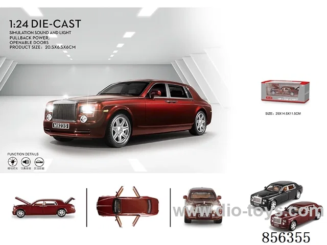 1:24 pull back alloy car W L/M in window box