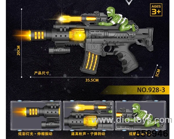 B/O gun W L/M in opp bag