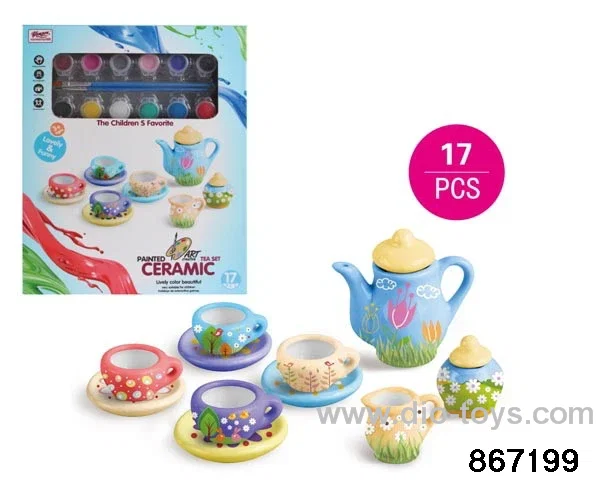 tea set in window box