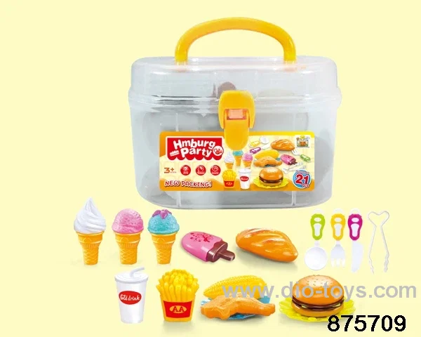 fast food set in plastic box