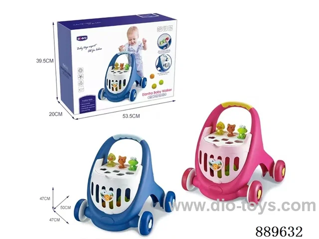 baby walking  in color box