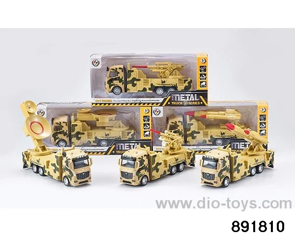 1:32 Desert Yellow Pullback Alloy Military Vehicle in window box
