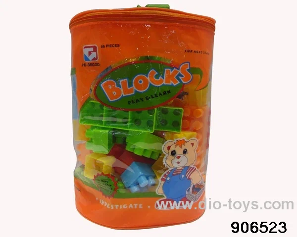 building block in 86pcs PVC hang bag