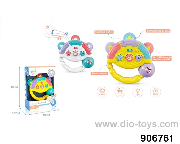 Baby sound and light rattle in window box