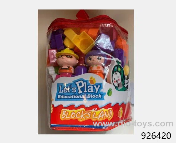 building block in PVC hang bag
