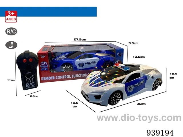 1:18 2 ch rc car with 3D light in window box 2 asstd not included battery