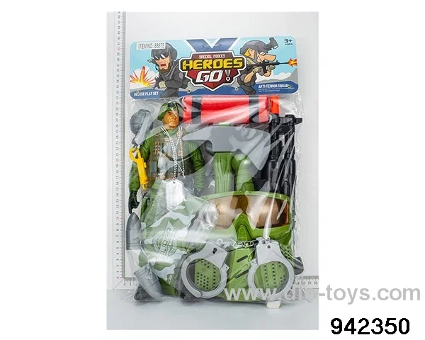 Military police suit in PVC bag