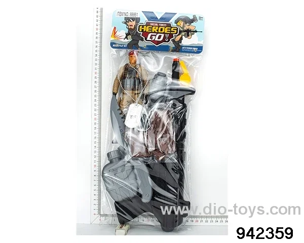 Military police suit in PVC bag