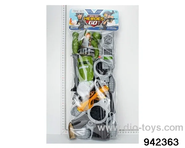 Military police suit in PVC bag