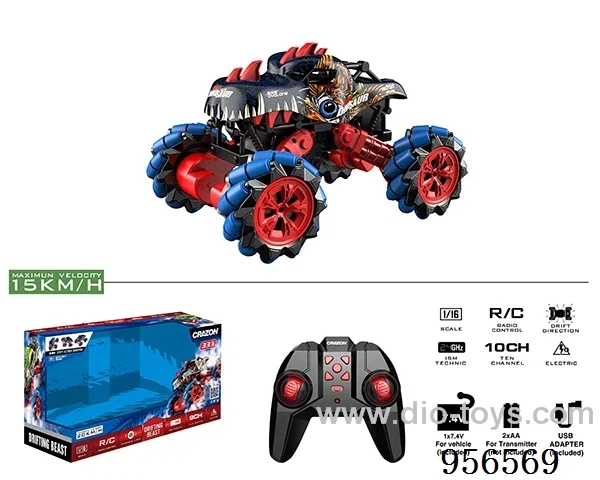 2.4G rc stunt car included battery